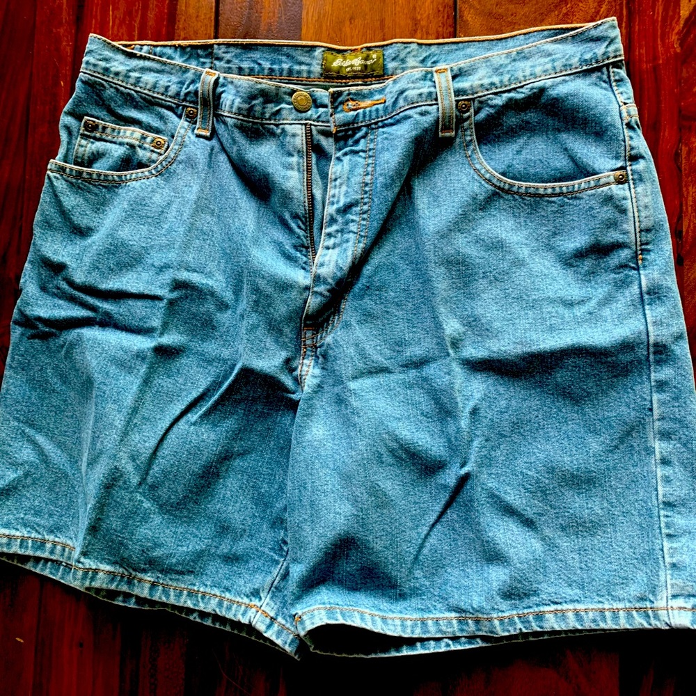 Eddie Bauer High Wasted Denim Shorts.
